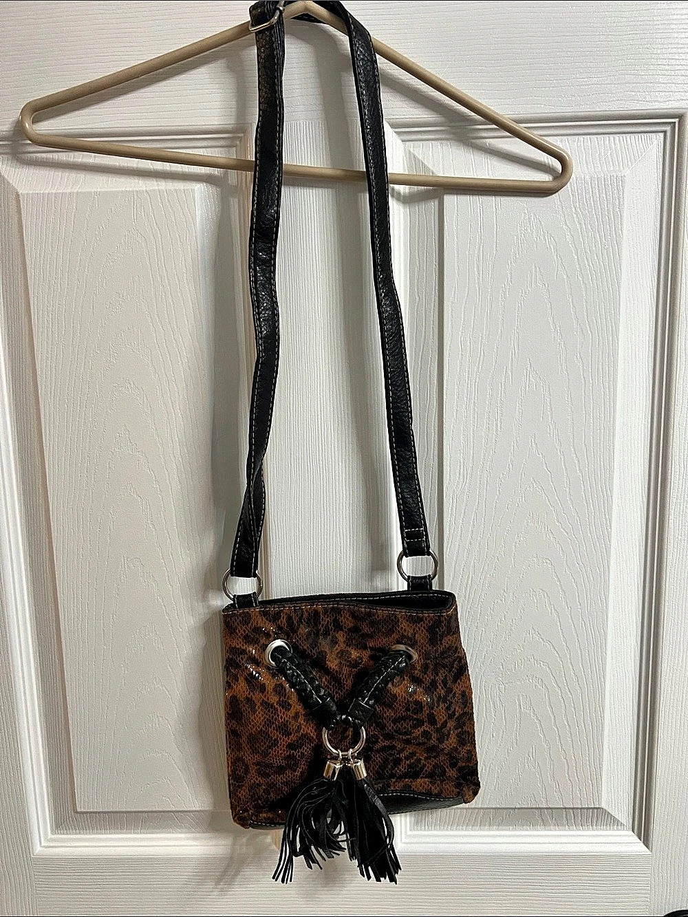 Bueno Crossbody Bag Animal Print Brown & Black